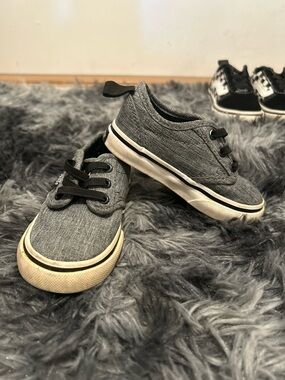 Toddler Grey Canvas Vans Size 5